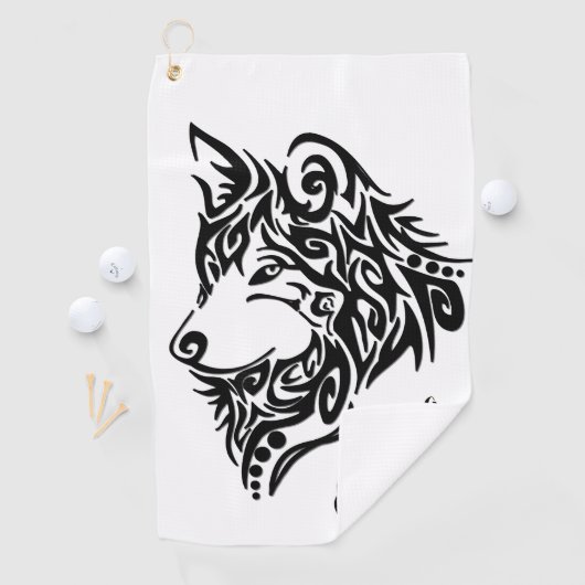 Stammeswolf Golfhandtuch (Insitu)