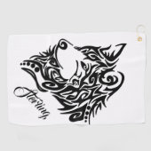Stammeswolf Golfhandtuch (Horizontal)