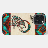 Stammeswolf iPhone Hülle (Rückseite (Horizontal))