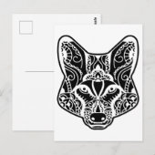 Stammeswolf Postkarte (Vorne/Hinten)