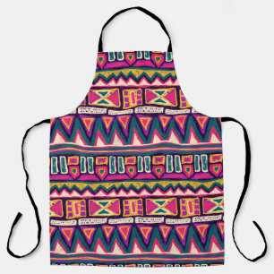 Stammeszeichnungen: handgezeichnet Aztec-Muster. Schürze