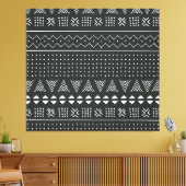 Stammeszugehörigkeit: Schwarz-weißes Muster. Leinwanddruck (Insitu (Wohnzimmer))