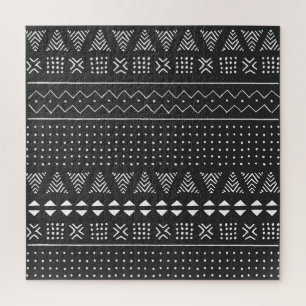 Stammeszugehörigkeit: Schwarz-weißes Muster. Puzzle