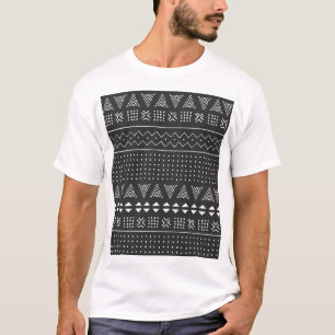 Stammeszugehörigkeit: Schwarz-weißes Muster. T-Shirt