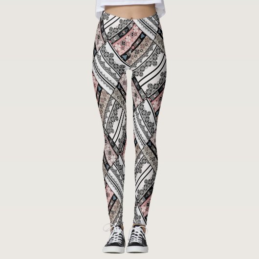 Stammethno traditionell geometrisch leggings (Vorderseite)