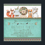 Stammetier Kids Native American Birthday Party Einladung<br><div class="desc">Native Amerikanische Ureinwohner Geburtstagsfeier Einladung mit skurrilen Stammestieren auf dem Design-Hintergrund des Azteken Native Amerikanischen Ureinwohners. Sie können diese Geburtstagsfeiereinladung des Stammes ganz einfach anpassen,  indem Sie einfach Ihre Daten in den Schriftart-Stil und den Wortlaut Ihrer Wahl einfügen.</div>
