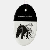 Stammetierhühner mit schwarz-weißem Stamm Keramikornament (Rechts)