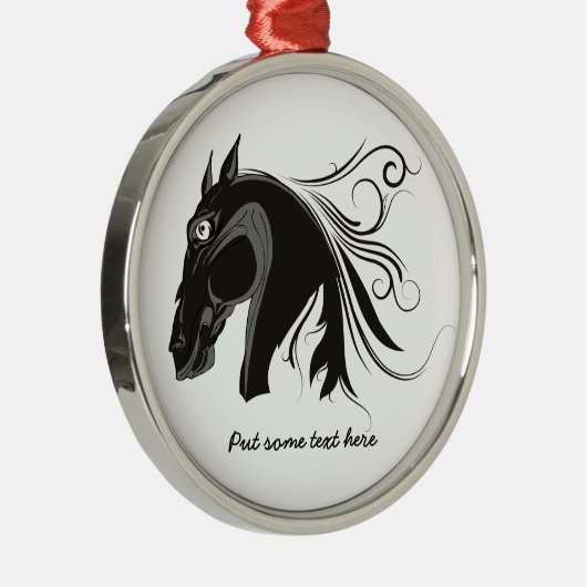 Stammetierhühner mit schwarz-weißem Stamm Ornament Aus Metall (Rechts)