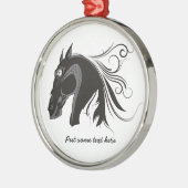 Stammetierhühner mit schwarz-weißem Stamm Ornament Aus Metall (Links)