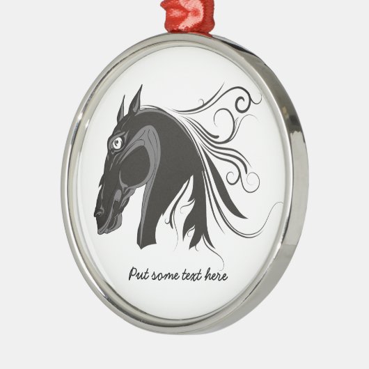 Stammetierhühner mit schwarz-weißem Stamm Ornament Aus Metall (Links)