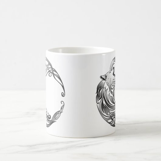 Stammewolf - Schattiert Kaffeetasse (Mittel)
