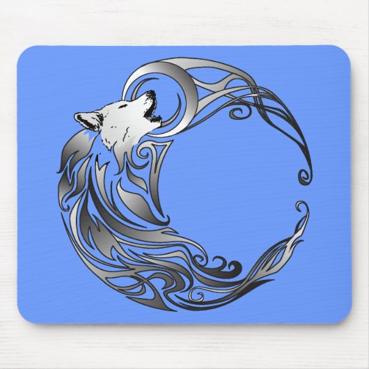 Stammewolf - Schattiert Mousepad (Vorne)