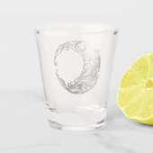 Stammewolf - Schattiert Schnapsglas (Rückseite)