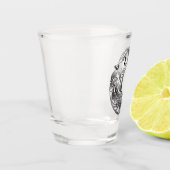 Stammewolf - Schattiert Schnapsglas (Links)