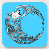 Stammewolf - Schattiert Untersetzer (Vorderseite)