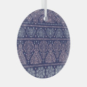 Stammexikanisches, ethnisch nahtloses Muster. Ornament Aus Glas (Vorderseite Rechts)