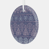 Stammexikanisches, ethnisch nahtloses Muster. Ornament Aus Glas (Vorderseite links)