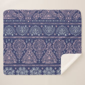 Stammexikanisches, ethnisch nahtloses Muster. Sherpadecke (Vorderseite (Horizontal))