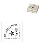 Stammfamilienadresse des Seashell Starfish Corner Gummistempel (Stempel)