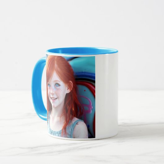 Stammkids | Hübsches kleines Rotkopfmädchen Tasse (Vorderseite Links)