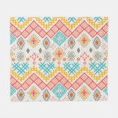 Stammkunst: boho geometrischer Druck. Fleecedecke (Vorderseite (Horizontal))