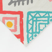 Stammkunst: boho geometrischer Druck. Fleecedecke (Ecke)