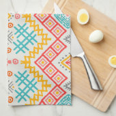 Stammkunst: boho geometrischer Druck. Geschirrtuch (Viertel Falte)