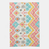 Stammkunst: boho geometrischer Druck. Geschirrtuch (Vertikal)