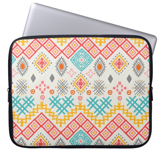 Stammkunst: boho geometrischer Druck. Laptopschutzhülle (Vorderseite)