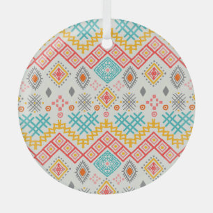Stammkunst: boho geometrischer Druck. Ornament Aus Glas