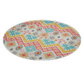 Stammkunst: boho geometrischer Druck. Schneidebrett (Ecke)