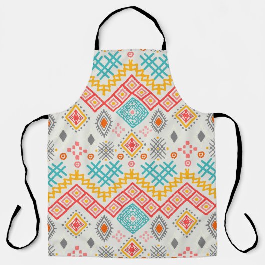 Stammkunst: boho geometrischer Druck. Schürze (Vorderseite)