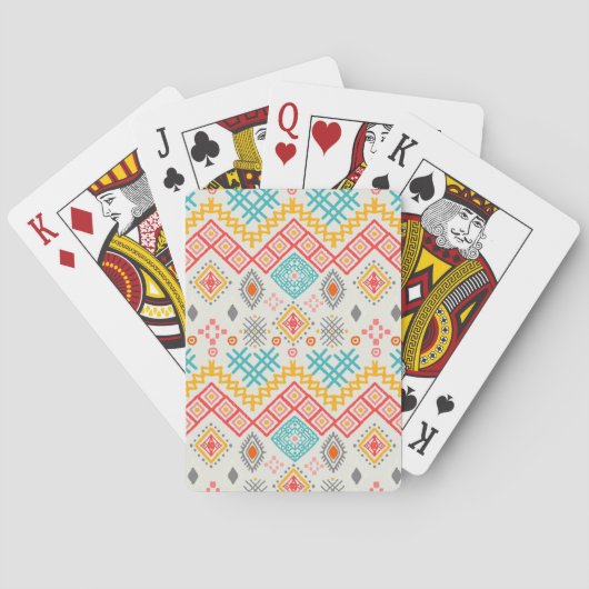 Stammkunst: boho geometrischer Druck. Spielkarten (Rückseite)