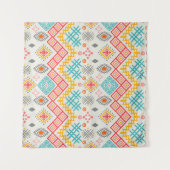 Stammkunst: boho geometrischer Druck. Wandteppich (Vorderseite (Horizontal))