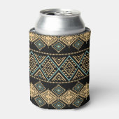 Stammkunst, ethnisch geometrisches, buntes Muster. Dosenkühler (Kanne Vorderseite)