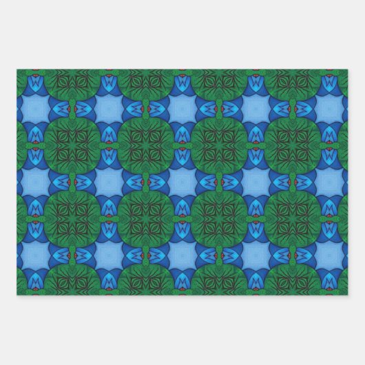 Stammkunst im fett-farbigen Muster Set 11 Geschenkpapier Set (Vorderseite)