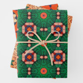 Stammkunst in fett gefärbten Farbmustern Set 1 Geschenkpapier Set (Beispiel)