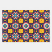 Stammkunst in kühlen Farbmustern Set 2 Geschenkpapier Set (Vorderseite 2)