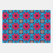 Stammkunst in kühlen Farbmustern Set 3 Geschenkpapier Set (Vorderseite 3)