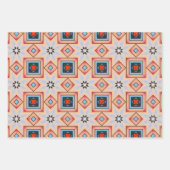 Stammkunst in kühlen Farbmustern Set 3 Geschenkpapier Set (Vorderseite 2)