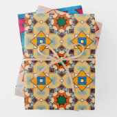 Stammkunst in kühlen Farbmustern Set 3 Geschenkpapier Set (Beispiel)