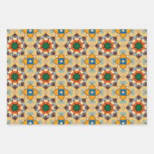 Stammkunst in kühlen Farbmustern Set 3 Geschenkpapier Set (Vorderseite)