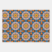 Stammkunst in kühlen Farbmustern Set 4 Geschenkpapier Set (Vorderseite 3)