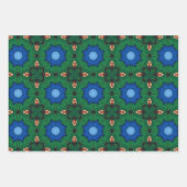 Stammkunst in kühlen Farbmustern Set 4 Geschenkpapier Set (Vorderseite 2)