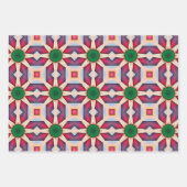 Stammkunst in kühlen Farbmustern Set 4 Geschenkpapier Set (Vorderseite)