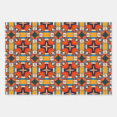 Stammkunst in kühlen Farbmustern Set 6 Geschenkpapier Set (Vorderseite 2)