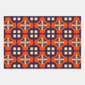 Stammkunst in kühlen Farbmustern Set 8 Geschenkpapier Set (Vorderseite 2)