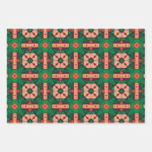 Stammkunst in kühlen Farbmustern Set 8 Geschenkpapier Set (Vorderseite)