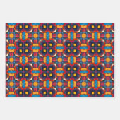 Stammkunst in kühlen Farbmustern Set 9 Geschenkpapier Set (Vorderseite 3)