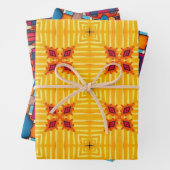 Stammkunst in kühlen Farbmustern Set 9 Geschenkpapier Set (Beispiel)